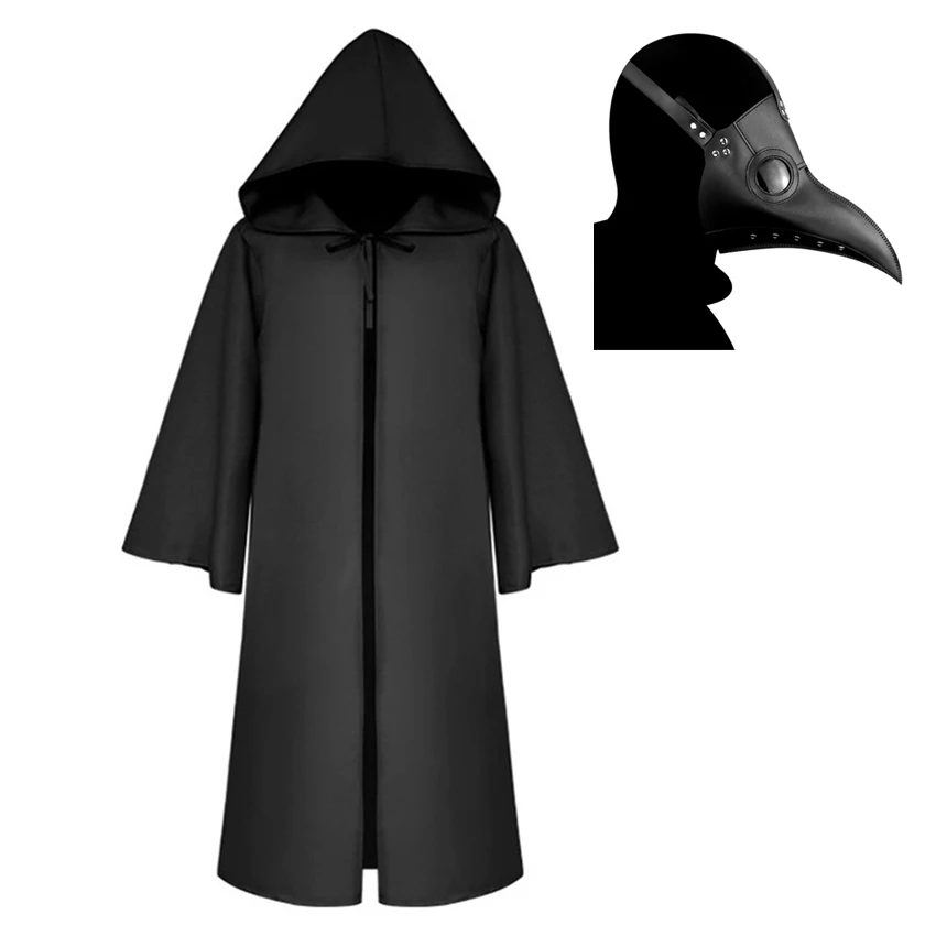 

Grim Reaper Plague Doctor Costumes Cosplay Anime Halloween Costume for Kids PU Latex Mask Steam Punk Masquerade Carnival Prop