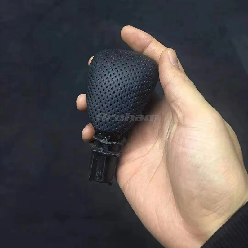 Carbon Fiber Gear Shift Knob Perforated Leather Gearshift Head Customized For Honda Accord 2013 2014 2015 2016