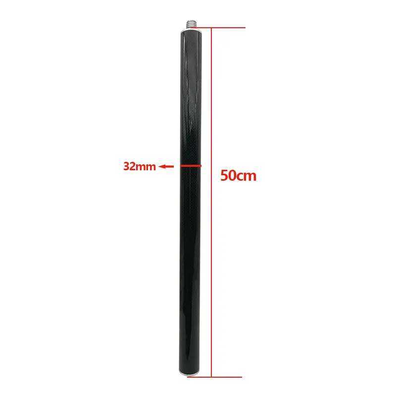 2M Measuring Rod Carbon Fiber Extension Prism Survey Poles for GPS GNSS RTK Surveying 4 Poles 5/8 Screw Thread 32mm Diameter