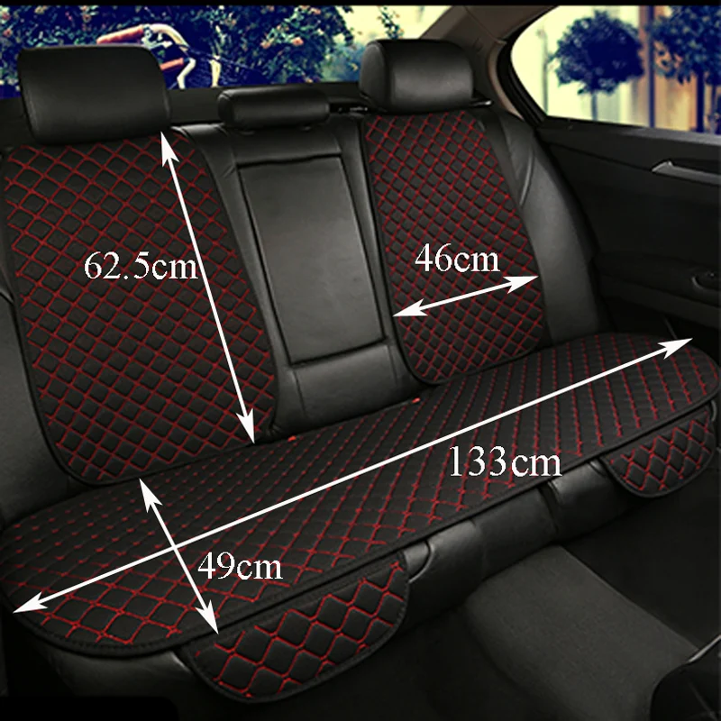 Universal Flax Car Seat Cover Protector Linen Front Rear Back Cushion Protect Pad Mat Backrest for Auto Interior Truck Suv Van