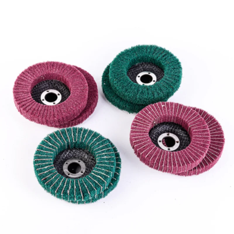 4-inch Nylon Abrasive Cloth Wheel / Flying Wing Wheel / Non-woven Vertical Cleaning Cloth Wheel  / Metal Rust Removal