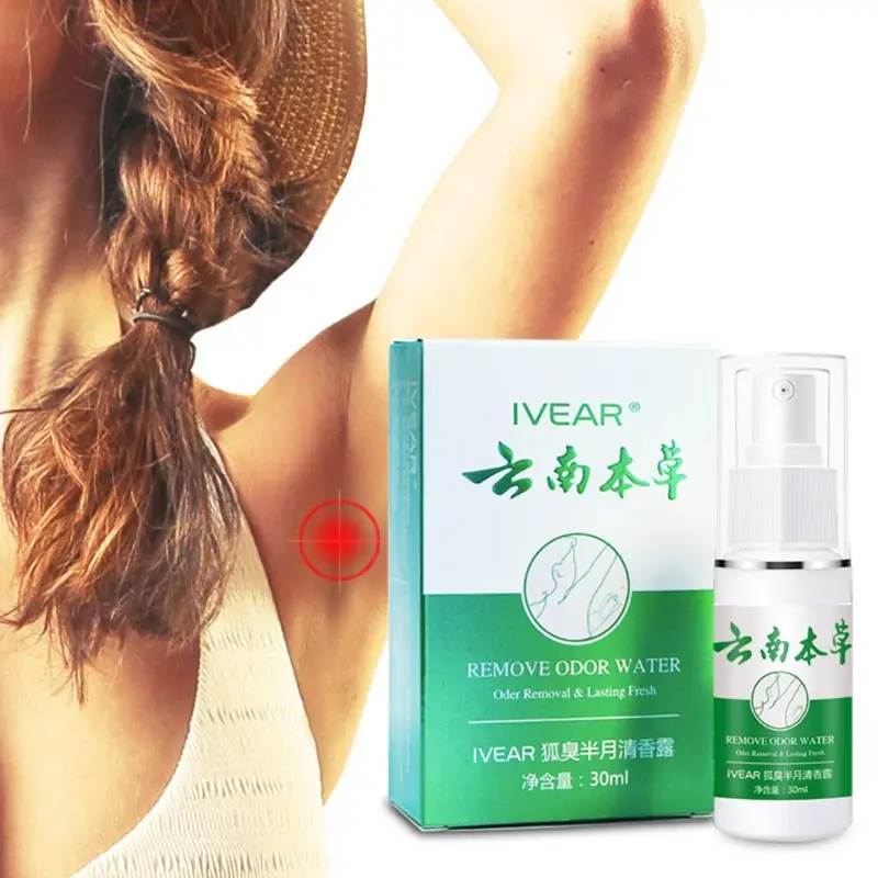 

30ml Odor Remover Spray Armpit Underarm Smell Removal Refresh Body Deodorant Lotion Liquid Summer Sweat Women Men Supplies