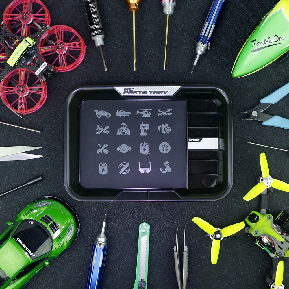 LDARC RC modelo de piezas y bandeja de reparación de fotos L216 tornillos piezas herramienta de reparación de Hardware almohadilla de almacenamiento