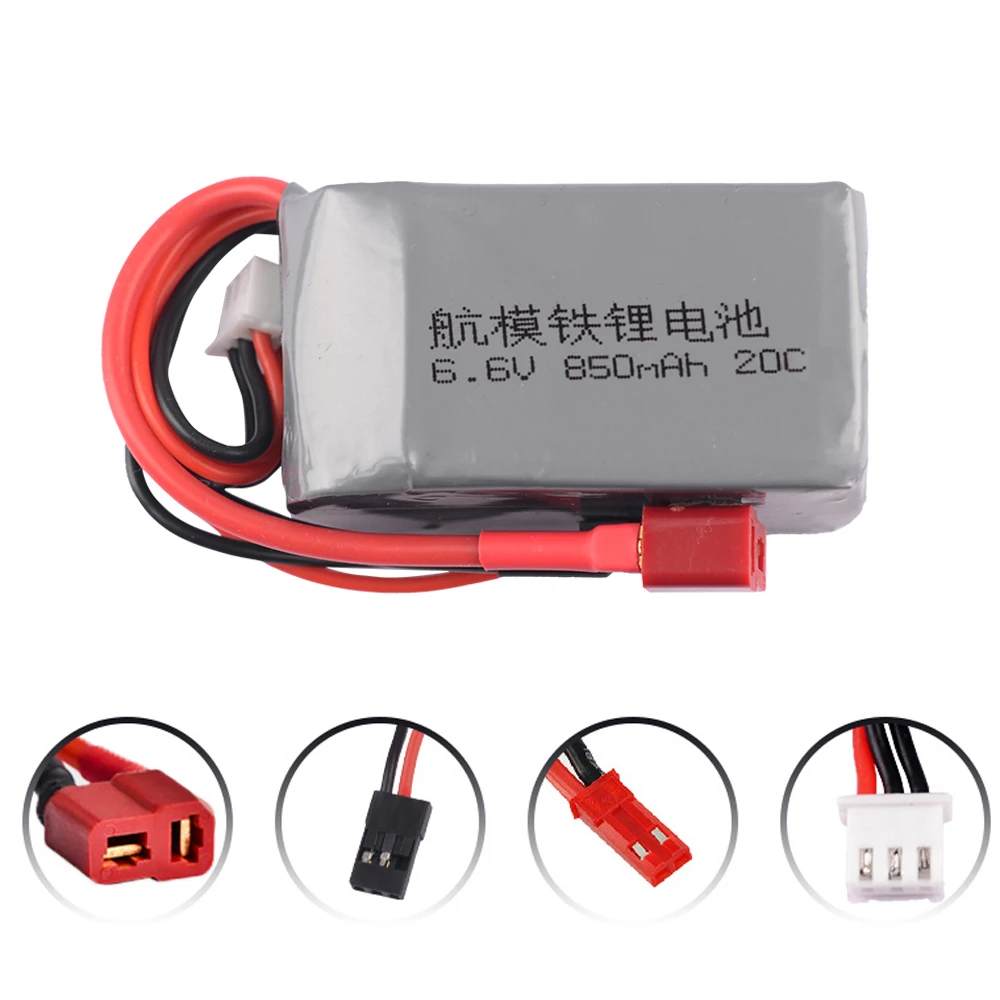 2pcs/lot RC Lipo Battery 2S 6.6V 850mAh 20C T/XT60/JST Plug For Receiver FPV Mini Indoor Drone Multirotor Quadcopter