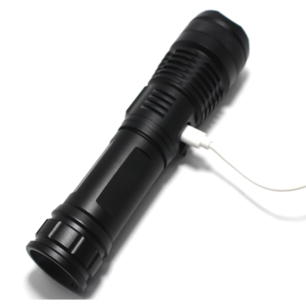 

Super Bright led flashlight 5 Modes Zoom Tactical torch 18650 or 26650 Battery Best Camping, Outdoor hiking Powerful Flash Lamp