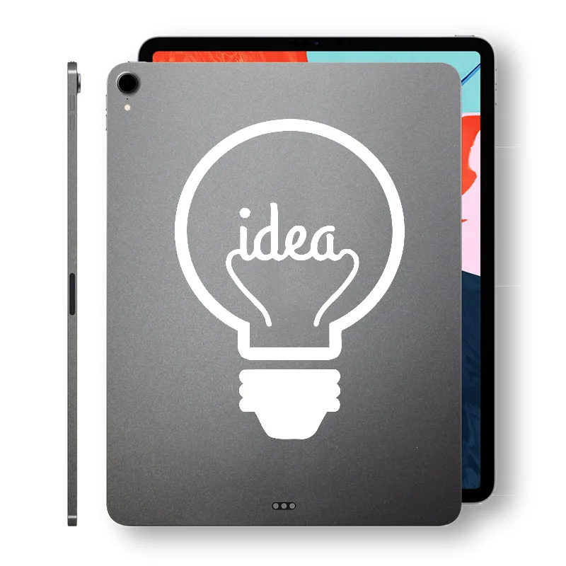 Creative Idea Bulb Laptop Sticker for iPad Pro 11 Accessories Air 4 Mini 6 Mac Skin Kindle Paperwhite Notebook Decal Decoration