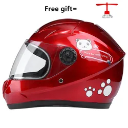 50 To 54 Cm Motorcycle Scooter Cute Personality Kid Child Helmet 6-10 Years Children Red Yellow Blue Safty Moto Bicycle Helmets