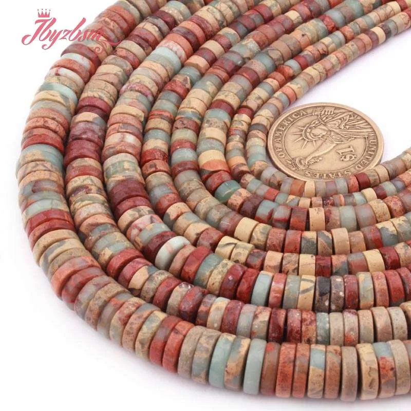 Abacus ShouShan Stone Beads Flat Disc Gasket Saucer Beads for DIY Needlework Accessories Jewelry Making Necklace Bracelet 15\