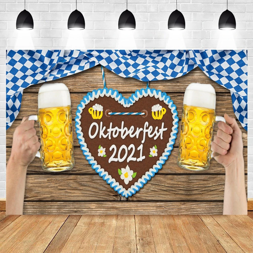 

Welcome To The Oktoberfest Photography Backdrop Beer Bread Wood Board Vinyl Photographic Backgrounds Photo Studio Carnival Decor