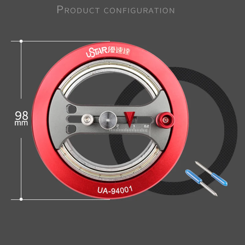 USTSR Alloy Bearing Stepless Adjustment Circular Cutter Cutting Compasse Includes Wrench For Gundam Model Making Craft DIY Tool