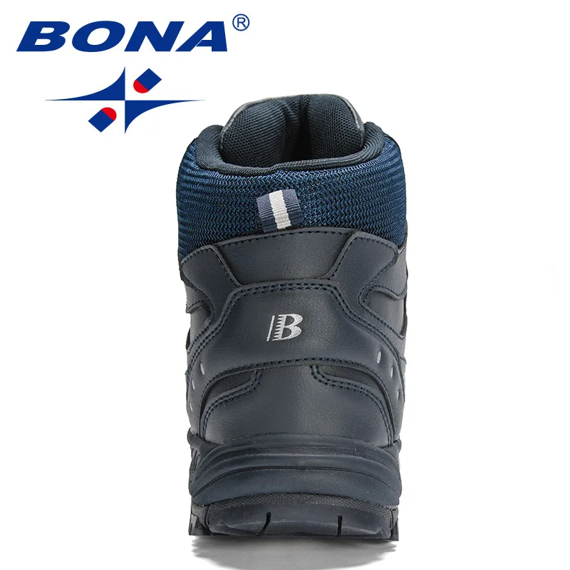 BONA 2022 New Designers Classics Hiking Shoes Men Non-slip Wear-Resistant Outdoor High-quality Plush Ankle Boots Man Comfortable