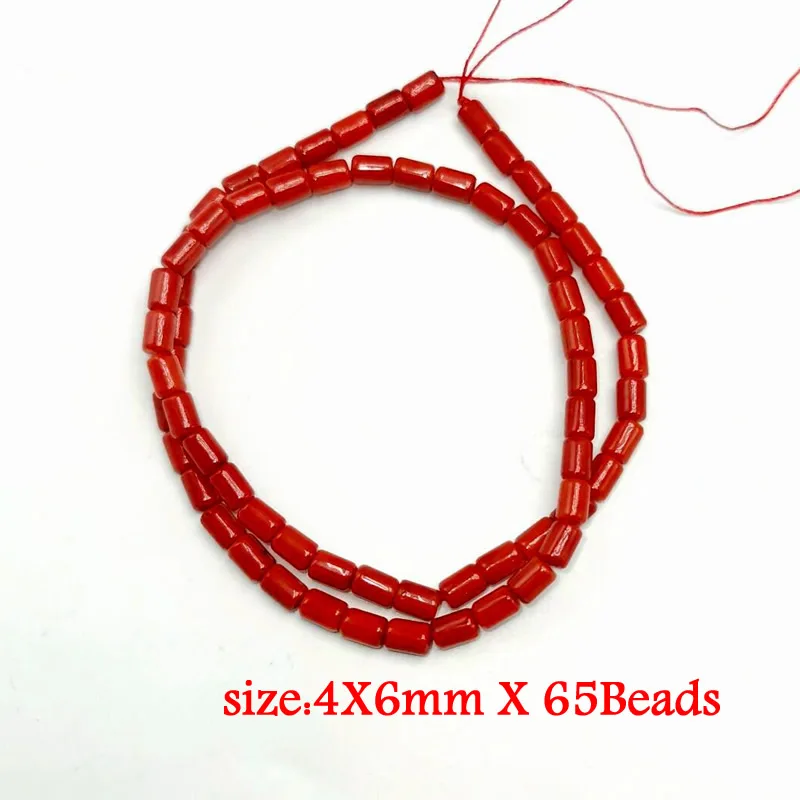 Natürliche Stein Rote Korallen Perlen Unregelmäßigkeit Geometrie Runde Quadratische Form Spacer Perlen Für Schmuck Machen DIY Armband Halskette – Detail 5