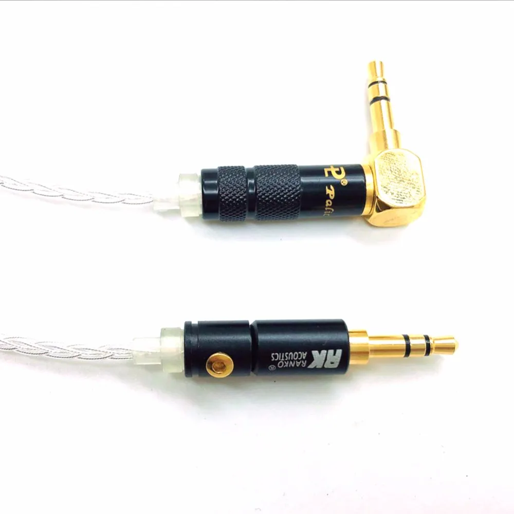 Top-hifi 8 núcleos banhado a prata 3.5mm a 3.5mm cabo de atualização para philips shp9500 fidelio x2 x1 MDR-1A AH-MM400