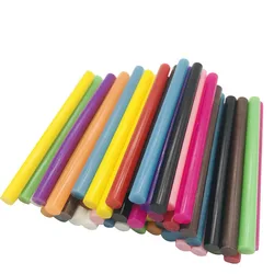 Bâtons de colle thermofusibles colorés pour odorà colle électrique, bâtons de réparation d'artisanat audio de voiture, bancs adhésifs, anciers d'avertissement, 7mm, 50 pièces