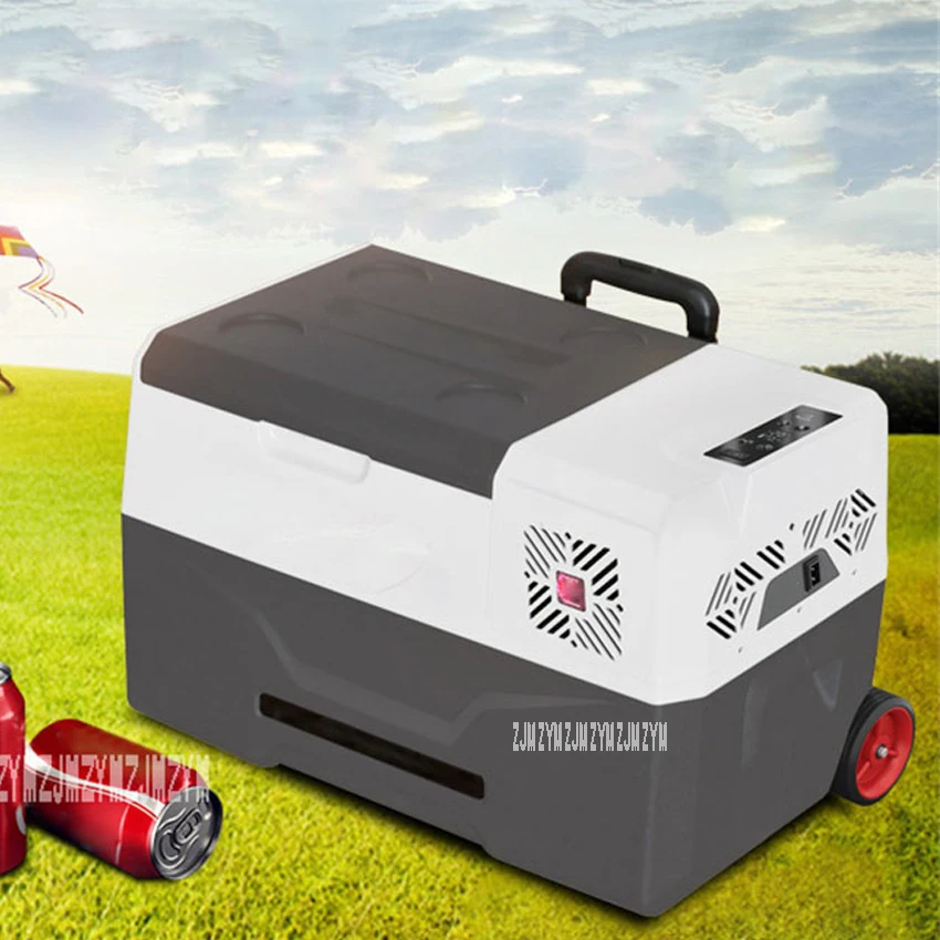 30L 45W Portable Trolley Small Refrigerator Dual-Purpose Car Household Freezer Low Energy Consumption Fast Cooling Compressor