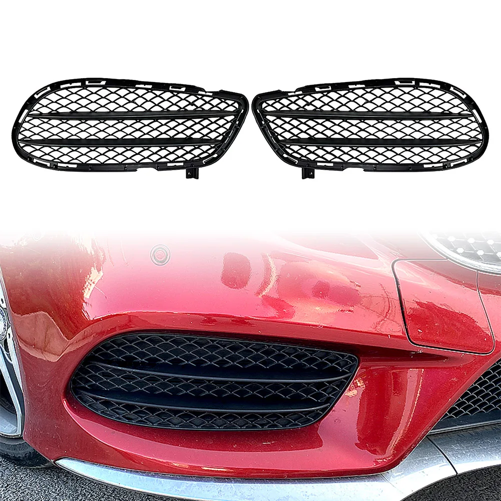 2X ABS Car Front Bumper Fog Lamp Grille For Mercedes Benz CLS-Class C218 CLS260 CLS300 2015 2016 2017 For  Sport Version Only