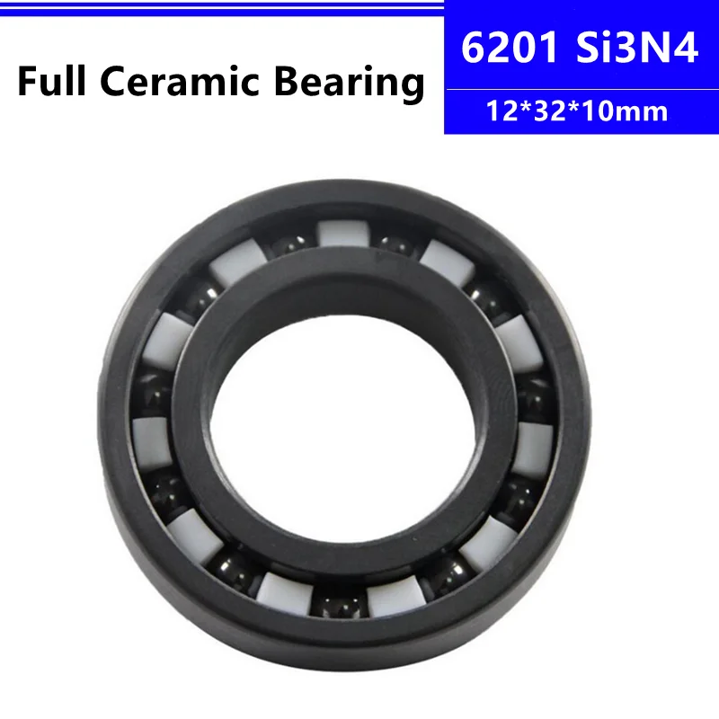 

Si3N4 Ceramic bearing 6201 12*32*10mm silicon nitride full Ceramic ball bearing 12x32x10 mm