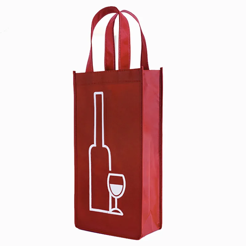 Vliesstoff-Taschen für Geschenk Wein, Verpackung, Champagner, Oliver Saft Flaschen halter, Werbe förderung, 10 Stück