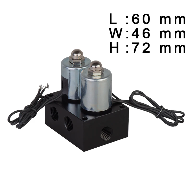 

free shipping 12v Solenoid Valve Air ride Suspension manifold valve pneumatic shock absorber double solenoid valve set