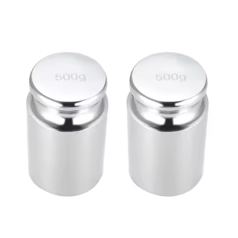 1/2Pcs 500g Gram Calibration Weight Chrome Plated Steel Balance Weighting Tools for Digital Pocket Scale and Jewelry Carat Scale
