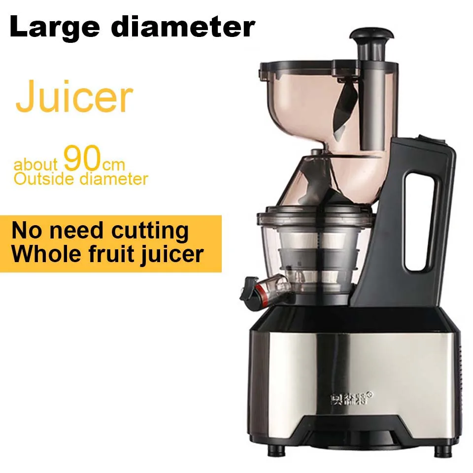 220v low speed Large Wide Mouth Feeding inlet  Whole Apple orange Slow Juicer Soya-bean tofu Vegetable Juice Extractor Squeezer