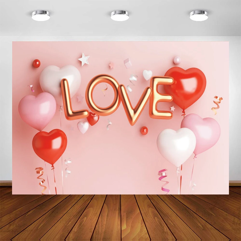 

Yeele Lover Backdrop Couples Photography Heart Balloon Mariage Ceremony Pink Background Baby Photocall Photo Studio Photophone