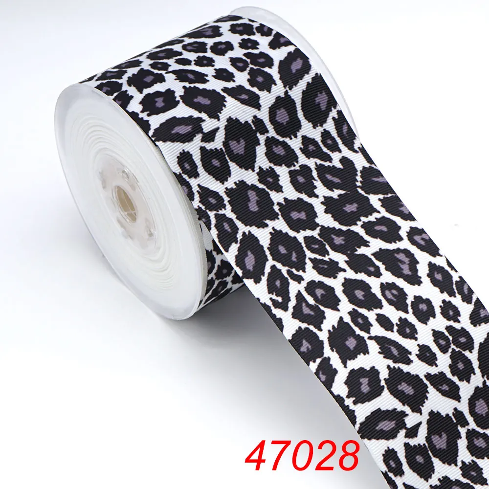 DIY Cartoon Leopard Grain Printed Grosgrain Ribbon For Craft Supplies Sewing Accessories 5 Yards. 47025