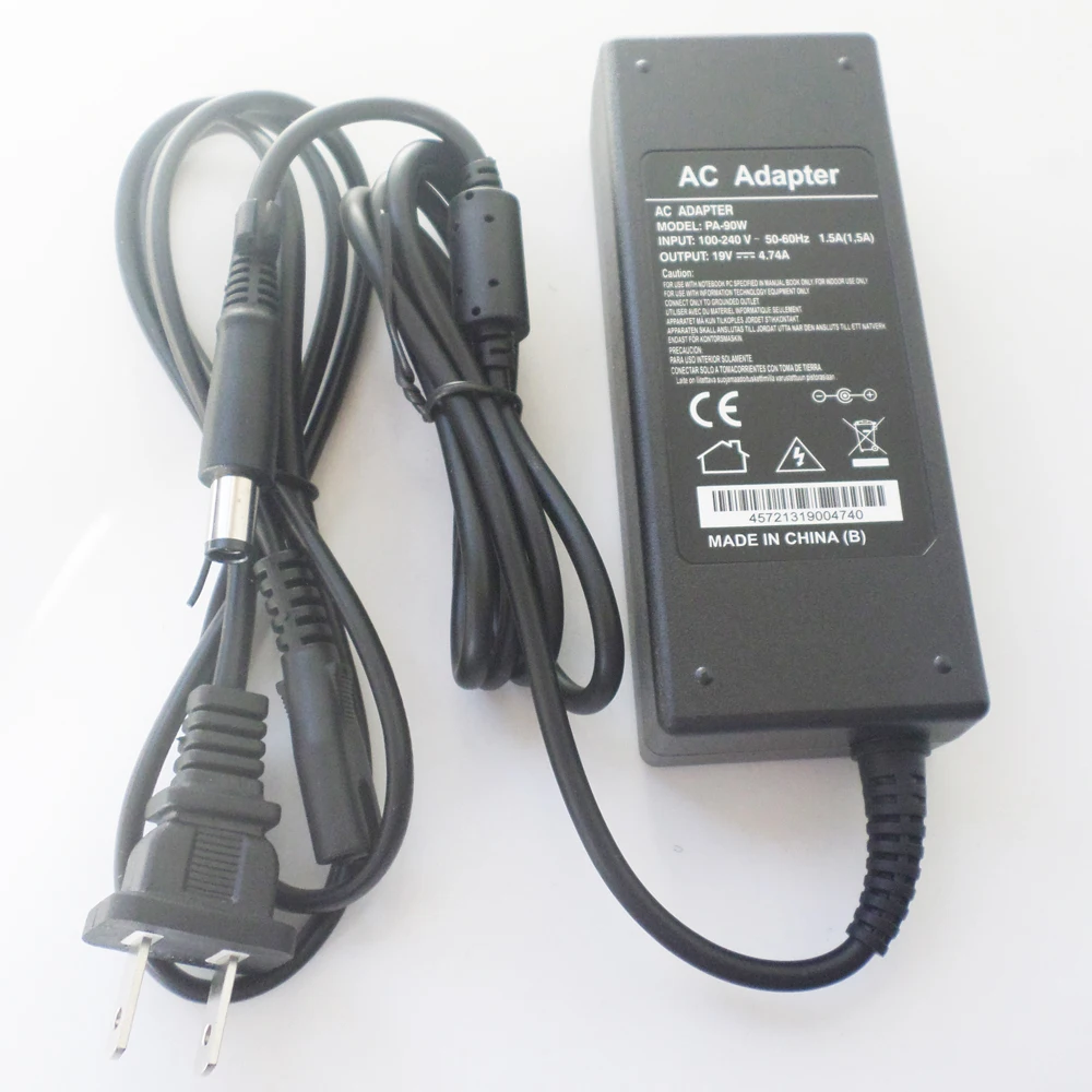 

90W AC Adapter Battery Charger Power Supply Cord For HP 644240-001 463553-004 ED495AA#ABA ED494AA ABA ED495AA 7.4*5.0mm 19V4.74A