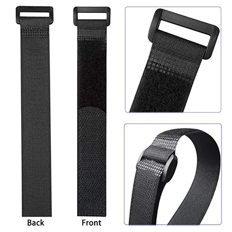 

10 Pcs/lot 2cm * 20cm Nylon Reverse Buckle Hook Loop Fastener Cable Ties Velcroing Strap Sticky Line Finishing