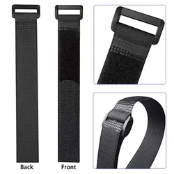 10 Pcs/lot 2cm * 20cm Nylon Reverse Buckle Hook Loop Fastener Cable Ties Velcroing Strap Sticky Line Finishing