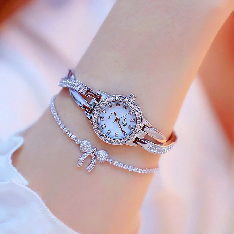 Luxury Women Watches Diamond Famous Brand Elegant Dress Quartz Watches Ladies Small Dial Clock Rhinestone Wristwatch Dropship