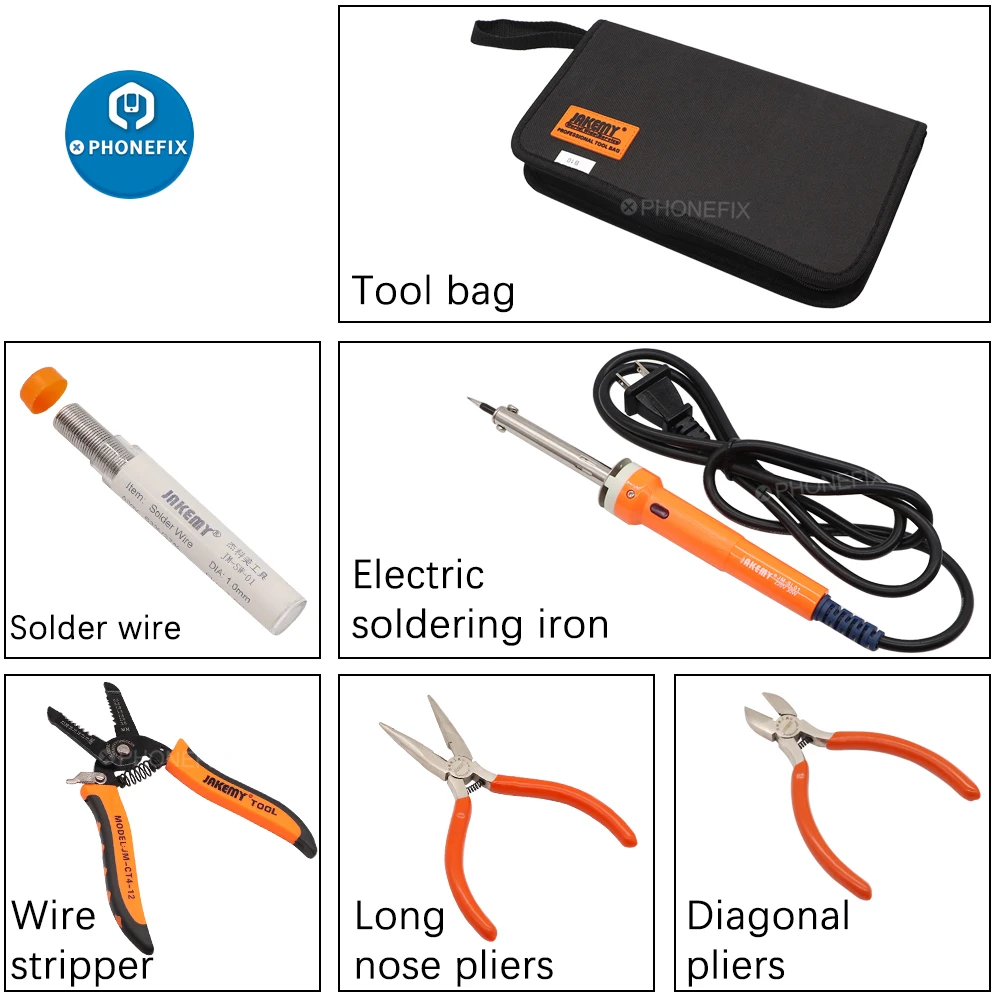 Kit d'outils de réparation de drones RC 15 en 1, soudage électrique pour quadcoptes, Drone, hélicoptère, avion, UAV, sac d'outils de réparation, JM-P14