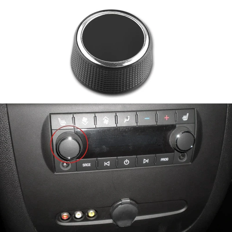 Tylne Radio samochodowe pokrętło sterujące głośnością pokrętło tunera dla 07-13 Chevy Tahoe Chevrolet Silverado Gmc Acadia Sierra Denali Yukon Gm 2291