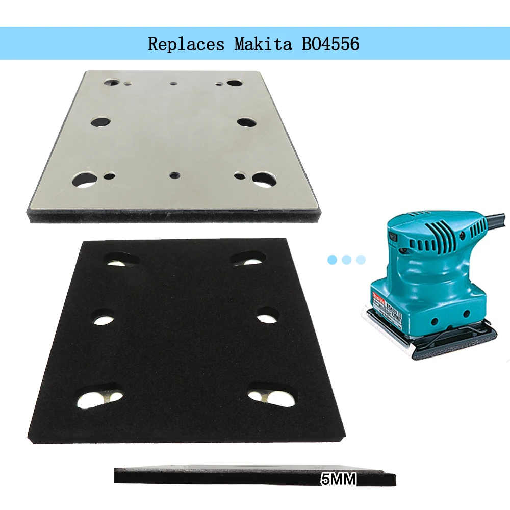 3パック100*110交換用1/4シート仕上げサンダーpsaサンディングパッドバッキングプレート (makita 158324-9 bo4556、bo4556用)