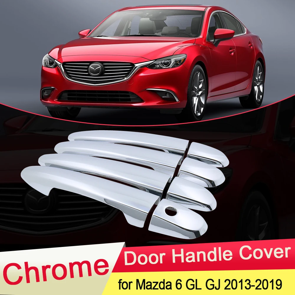 

for Mazda 6 Atenza GJ GL 2013 2014 2015 2016 2017 2018 2019 Chrome Door Handle Cover Trim Catch Cap Car Stickers Accessories ABS