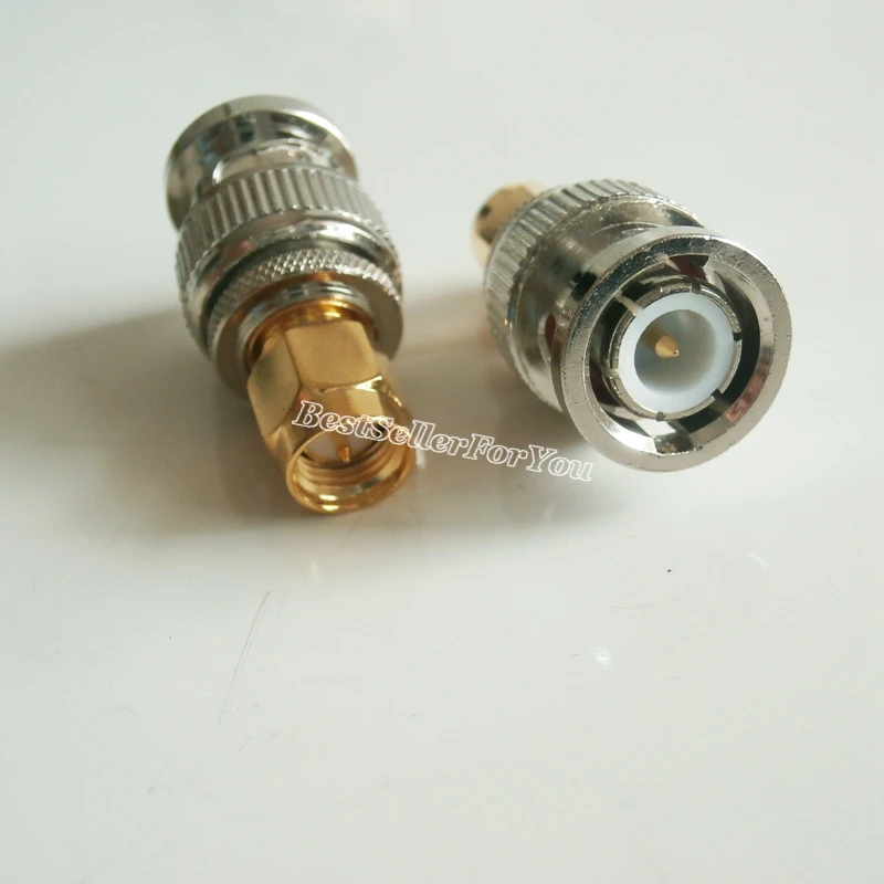 1Pcs Connector Bnc Stekker Naar Sma Male Jack Rf Connector Adapter Converter