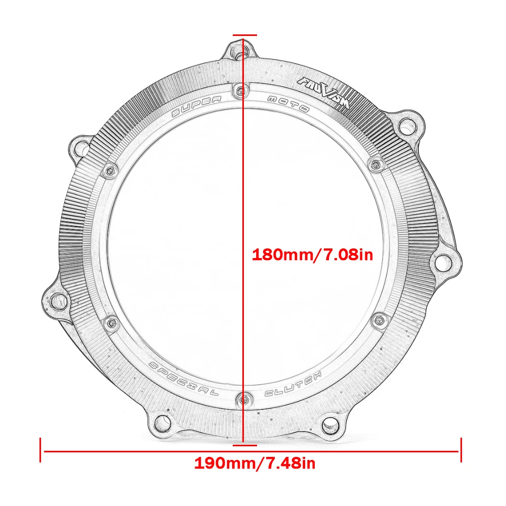 Yz wrf 450 capa de embreagem transparente para yamaha yz450f 2003 - 2009 / wr450f 2003 - 2015 / yz 450f / wr 450f protetor de motor