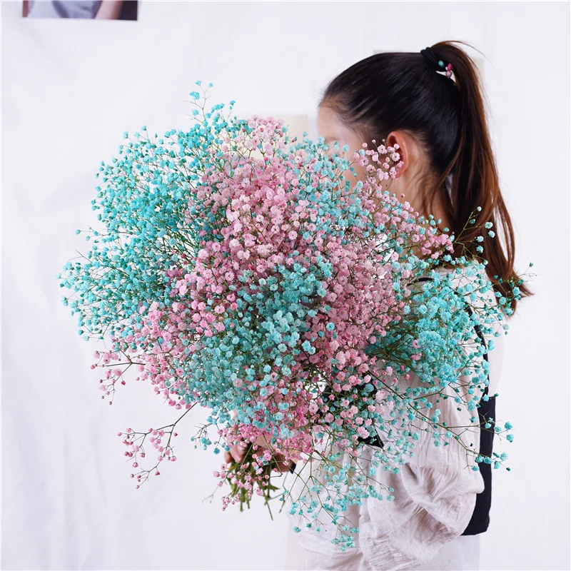 

Big Bunch Baby Breath Natural Dried Preserved Gypsophila Flower Decor Home Wedding Bouquet Valentines Day Gift Craft Paniculata