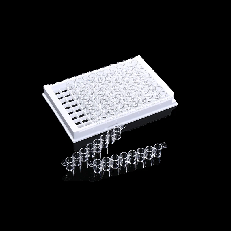 Elisa plates 96 well white botton and transparent elisa pcr plate