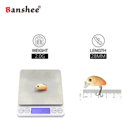 Мини-воблеры Banshee 28 мм 2г для рыбалки, 5 шт — детальный вид товара