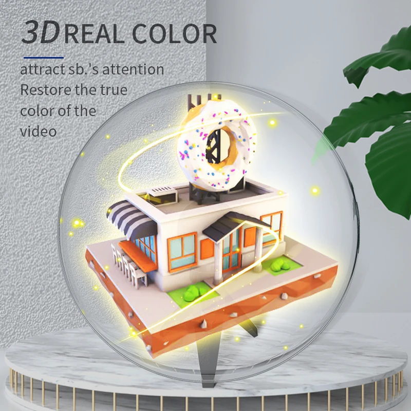 Novo 25cm 3d fã holograma projetor lâmina led sinais luminosos máquina de publicidade wif led ventilador projetor holograma