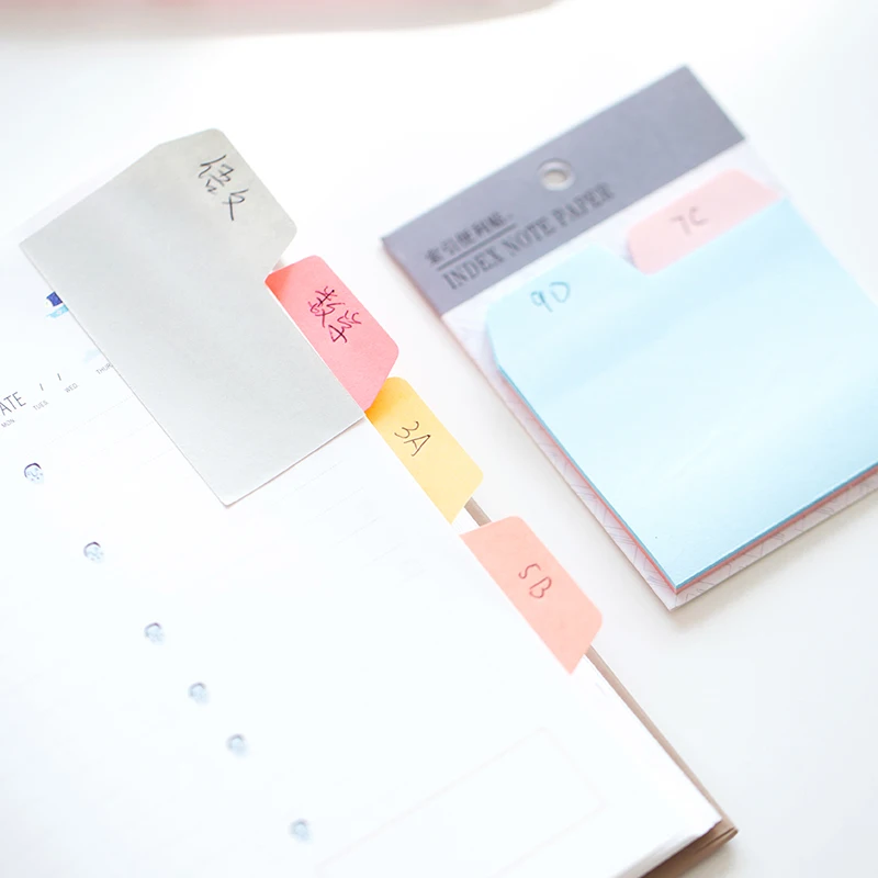 Index Sticky Note 6 Color 90 Sheet Memo Pads Mini Color Label Tag Sticker for Diary Post Marker Office School Supplies F188