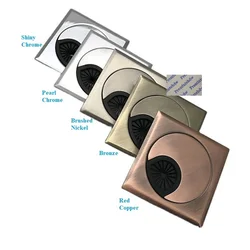 Zinc Square 60mm Desktop Cord Wire Hole Cover Grommet Bronze Chrome Satin Nickel