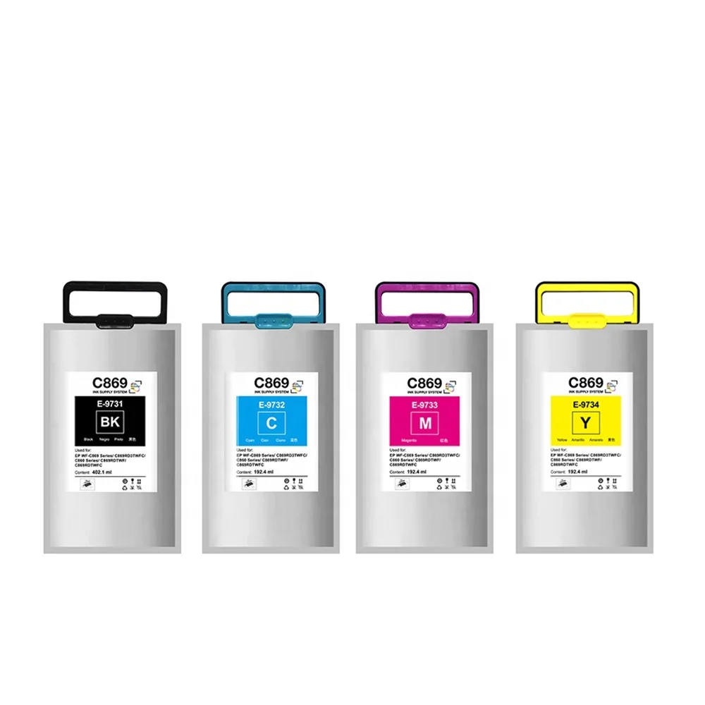 Ink way  T9731 T9732 T9733 T973  Compatible Ink Cartridge Bag for Ep WF-C 860 Series WF-C 869 Series