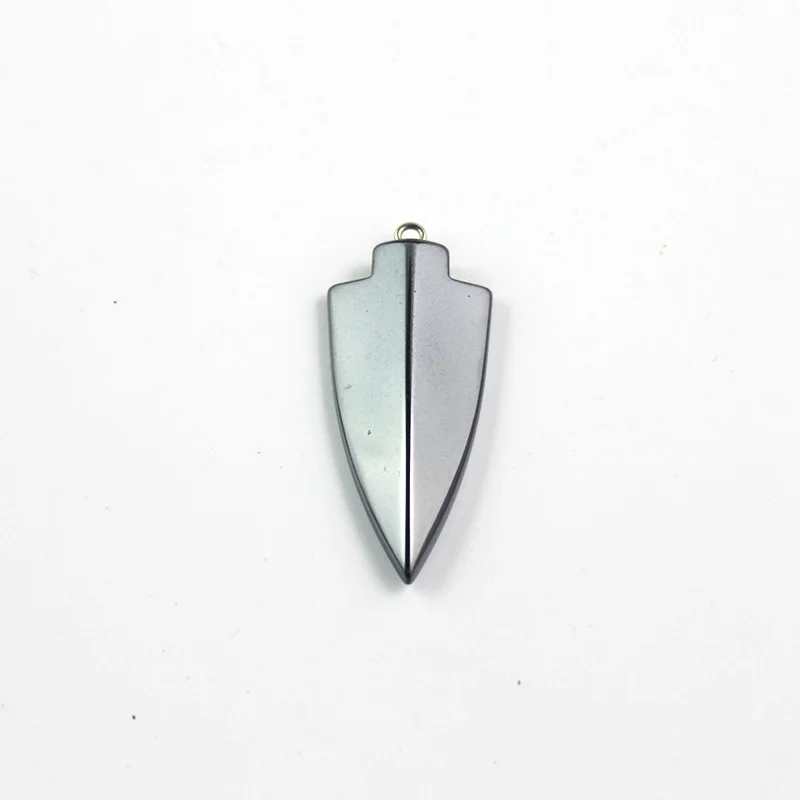 1 Piece Black Hematite Arrow Shape Necklace Pendant DIY Jewelry Accessories HP1119