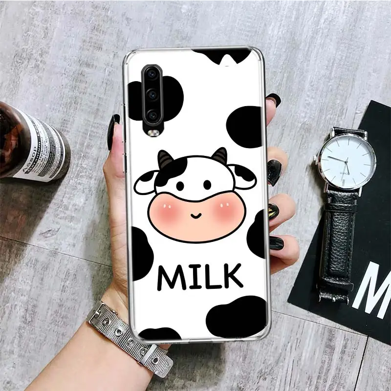 Dairy Cattle Cow Speckle Cute Phone Case For Huawei P30 P40 P20 P10 P50 Mate 20 10 30 40 Lite Pro Plus Printing Cover Coque