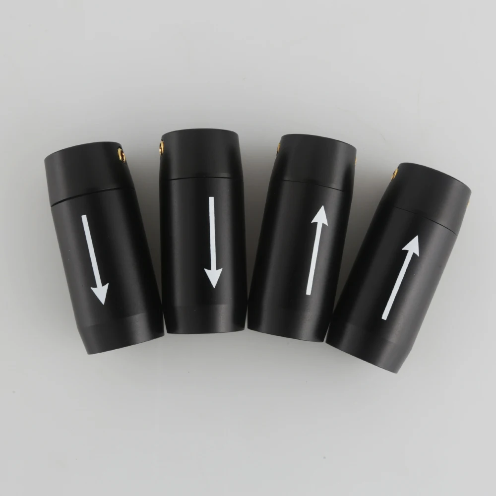 Calça de áudio hifi 4x, cabo rca para alto-falante, calça de alumínio 11mm a 2*7mm, bota com flecha