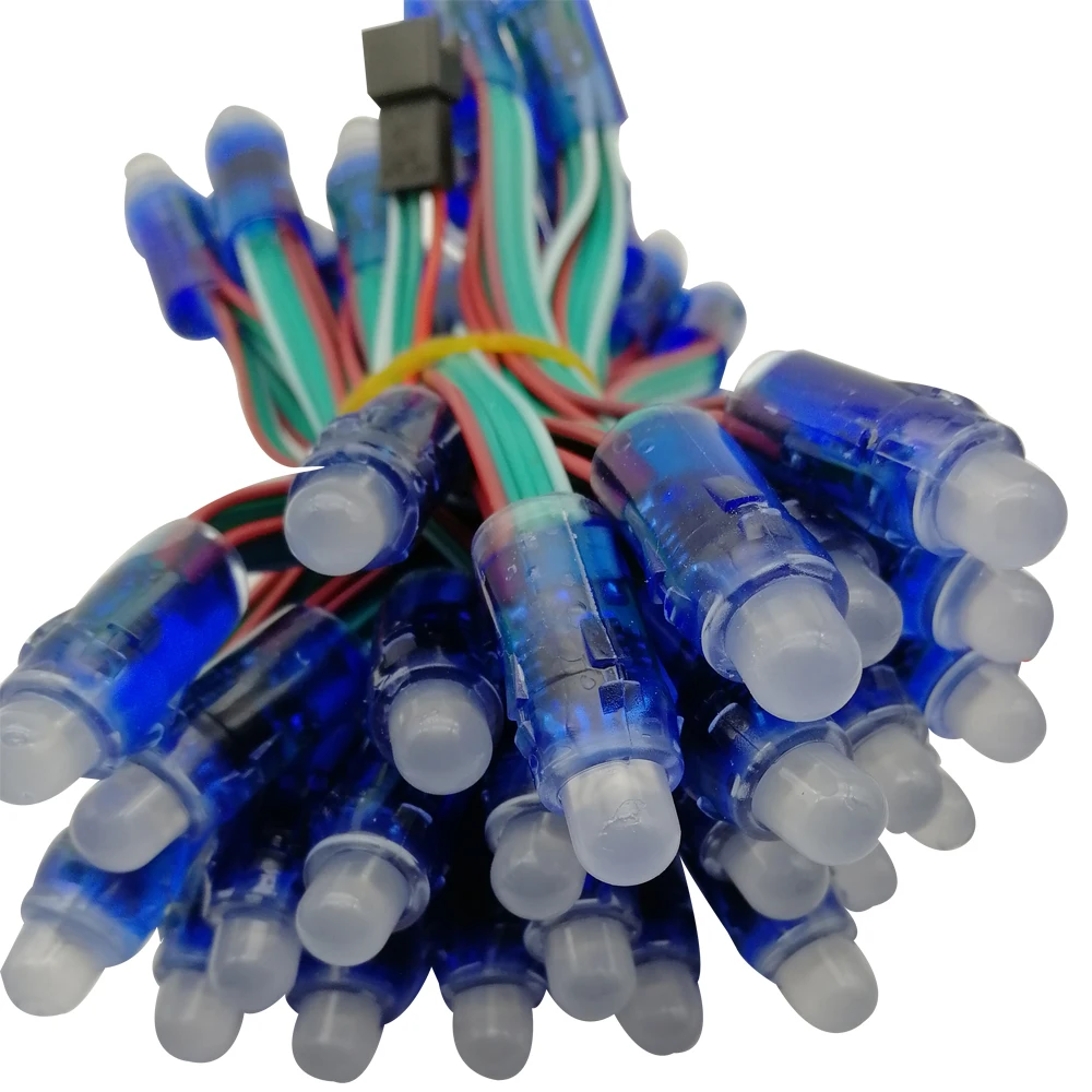 DC5V 12mm 50pcs LED WS2811 LED Módulo de pixel Luz String Digital RGB Full Color para decoração externa à prova d'água IP67