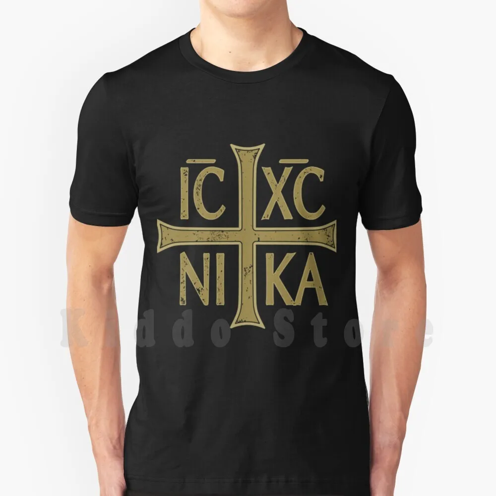 Xc Ni Ka Christogram Cross Orthodox Christian Vintage Graphic T Shirt Print For Men Cotton New Cool Tee Orthodox Christian