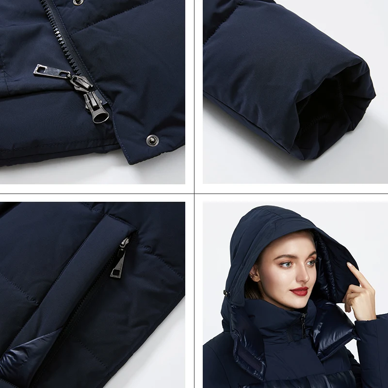 GASMAN Green fashion brand hooded warm parka Women\'s winter jacket outwear women coat Female thick patchwork puffer jacket 003